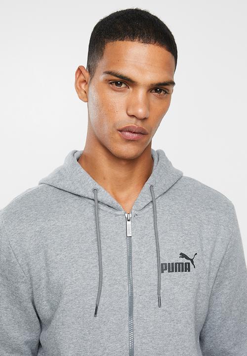 PUMA - Essential full zip fleece hoodie - grey