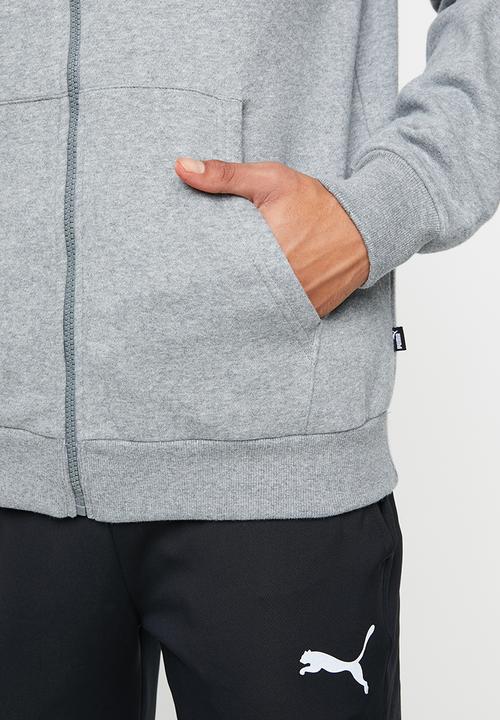 PUMA - Essential full zip fleece hoodie - grey