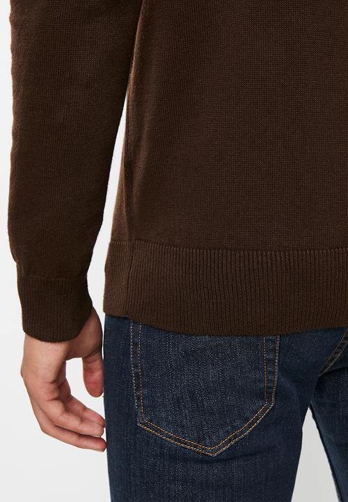 Brave Soul - Humep polo neck knitwear -  brown