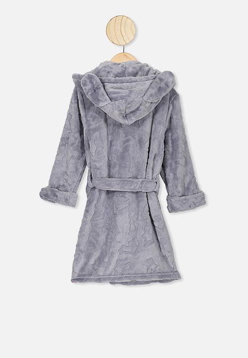 Cotton On - Boys hooded gown - grey