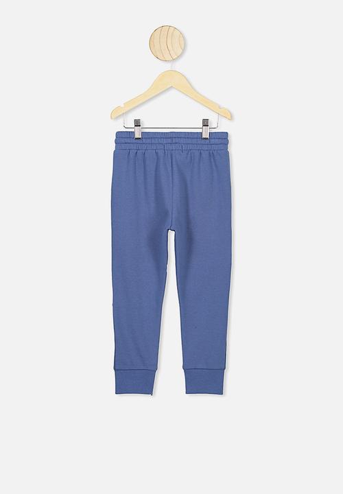 Cotton On - Heritage track pant - petti blue knee panel