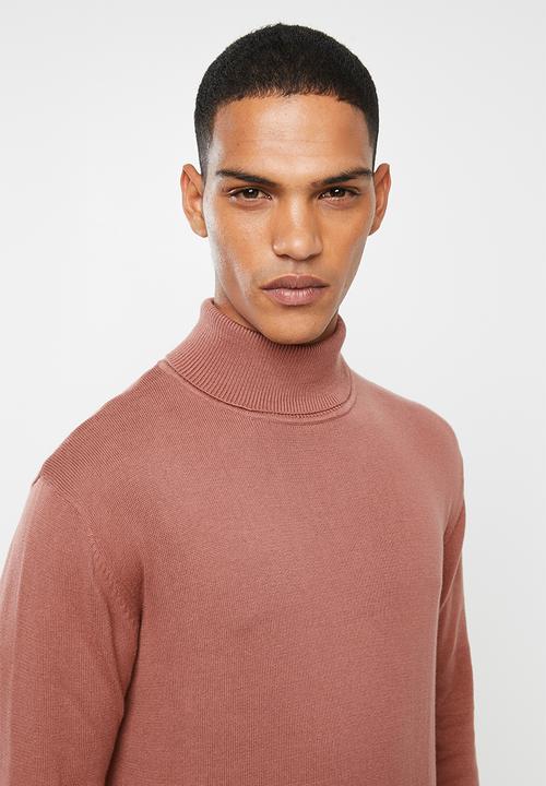 Brave Soul - Humeo polo neck knitwear - pink