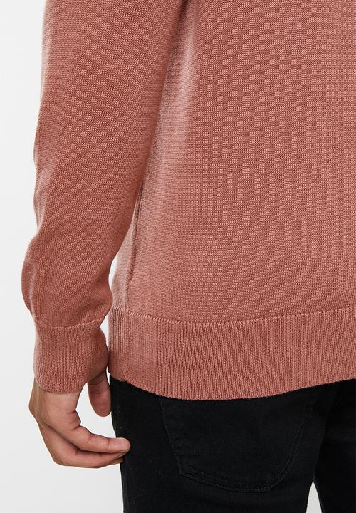 Brave Soul - Humeo polo neck knitwear - pink