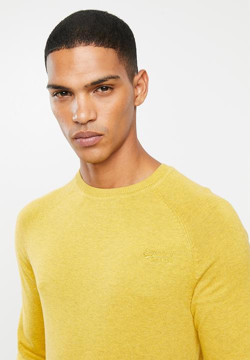 Superdry. - Orange label cotton crew sweater - yellow
