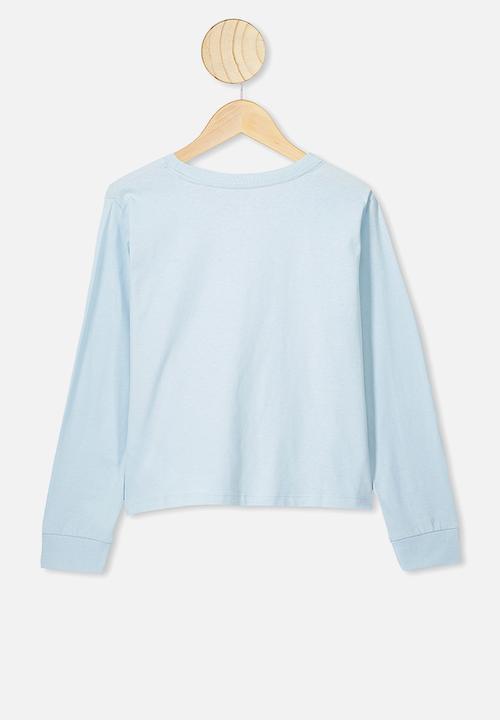 Free by Cotton On - Girls long sleeve tee - blue wild & free