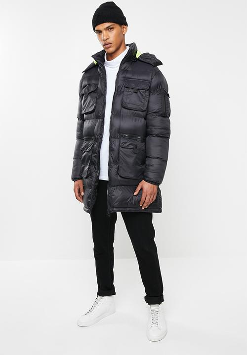 Brave Soul - Armed multi pocket jacket - black