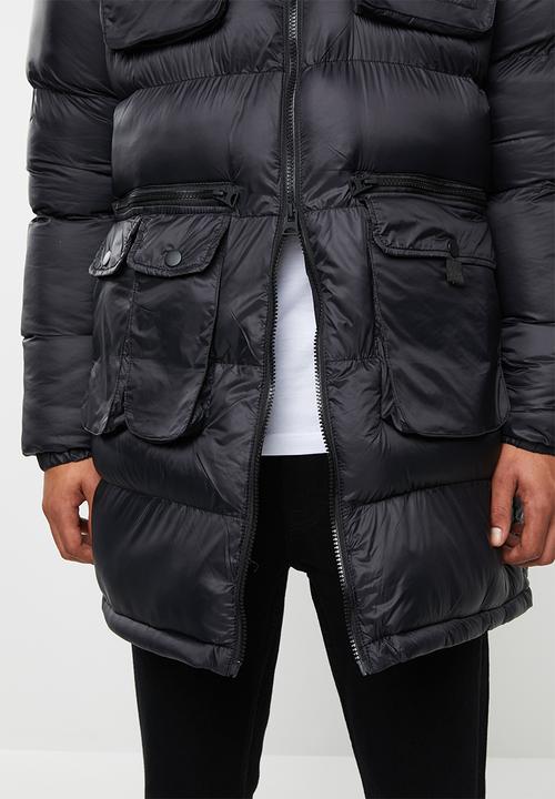 Brave Soul - Armed multi pocket jacket - black