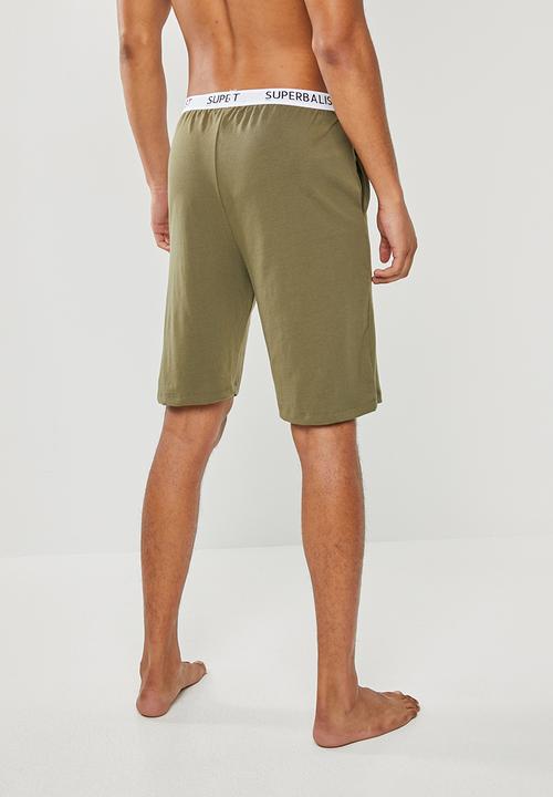Superbalist - Knit slim fit lounge shorts - khaki