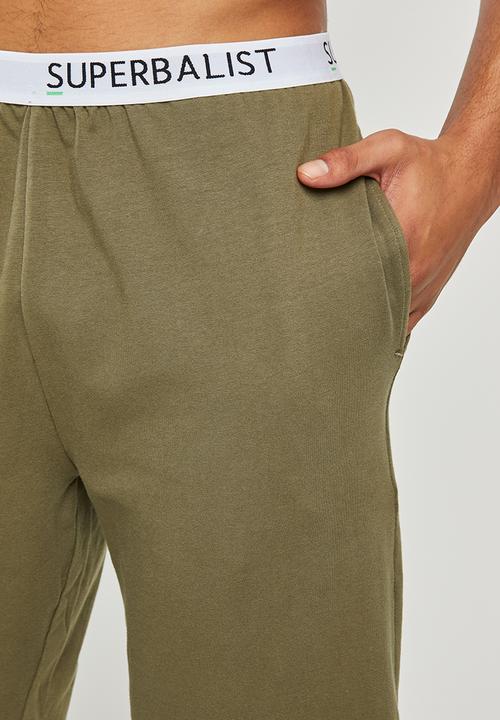 Superbalist - Knit slim fit lounge shorts - khaki