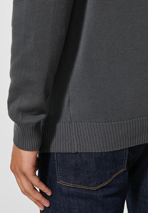 Superbalist - Premium slim fit roll neck knit - charcoal