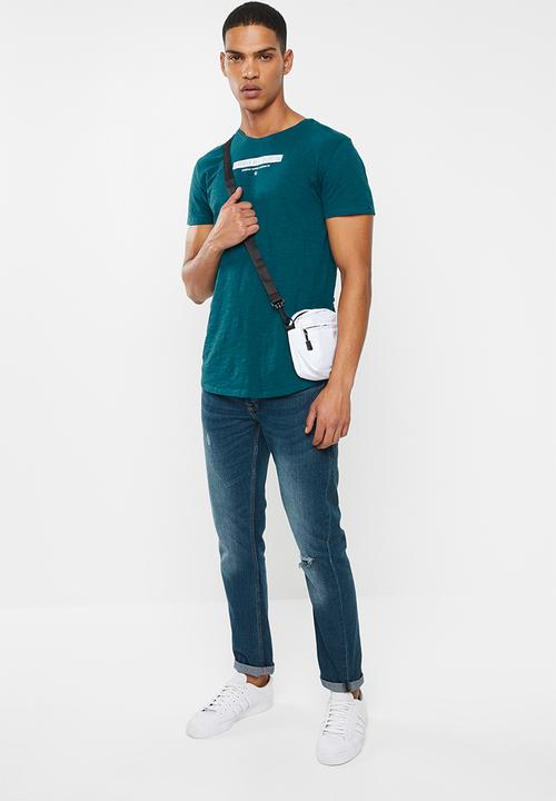 S.P.C.C - Allen slub logo tee - teal