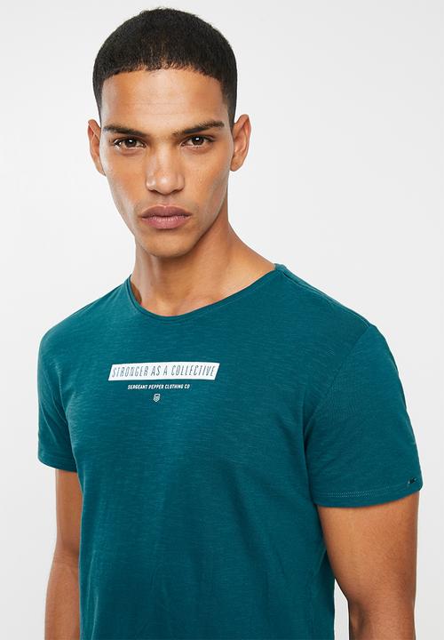 S.P.C.C - Allen slub logo tee - teal