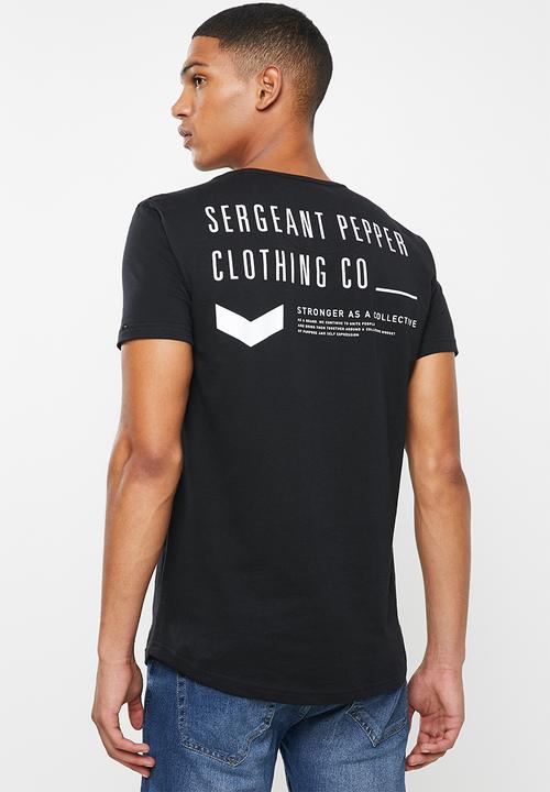 S.P.C.C - Kapital scooped hem logo tee - black