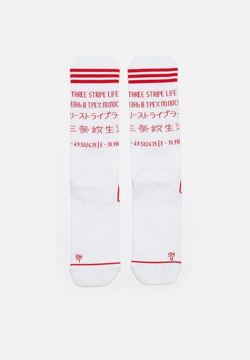 adidas Performance - Ask typo socks - red & white