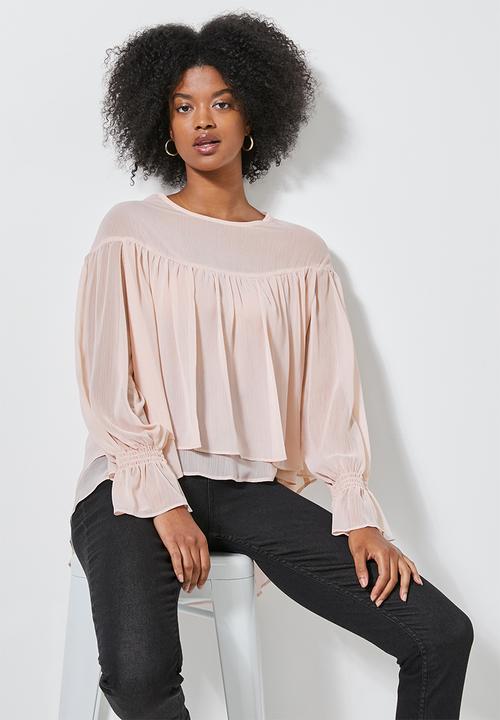 Superbalist - Double layer hi lo blouse - light pink