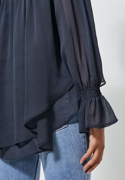Superbalist - Double layer hi lo blouse - navy