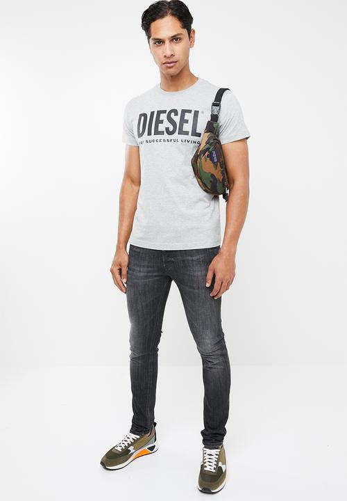 Diesel  - Diego short sleeve logo tee - grey