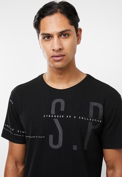 S.P.C.C - Varick pique logo tee - black