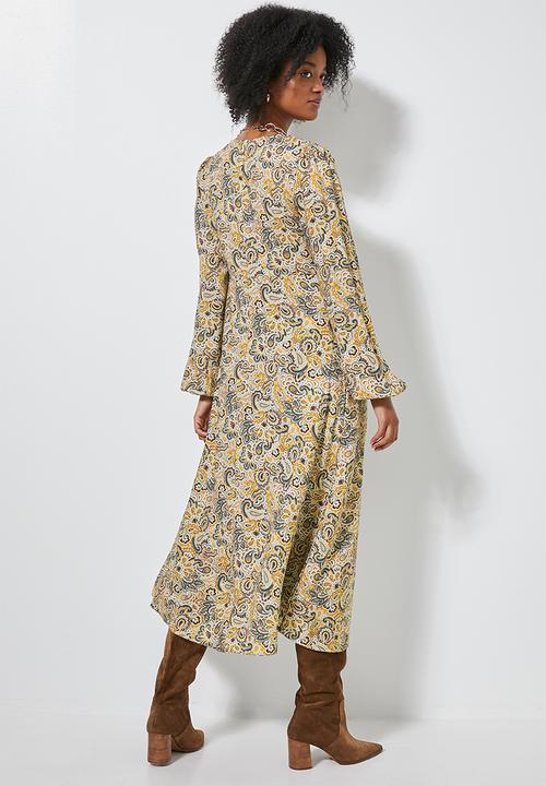 Superbalist - Midi tea dress long sleeve - multi