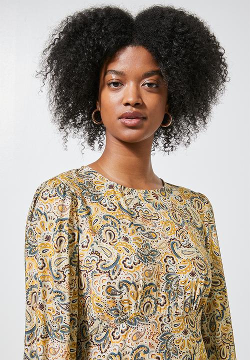 Superbalist - Midi tea dress long sleeve - multi