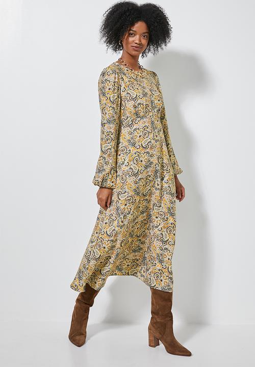 Superbalist - Midi tea dress long sleeve - multi
