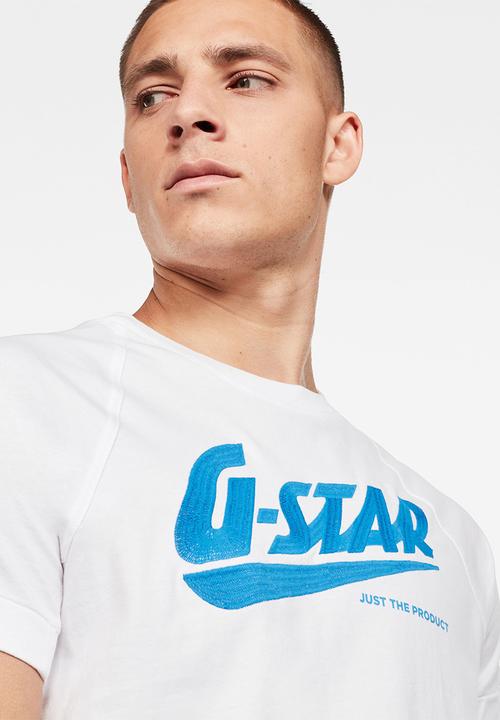 G-STAR - Fast raglan graphic tee - white