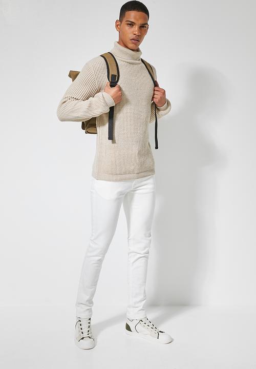 Superbalist - Chunky textured roll neck knit - neutral