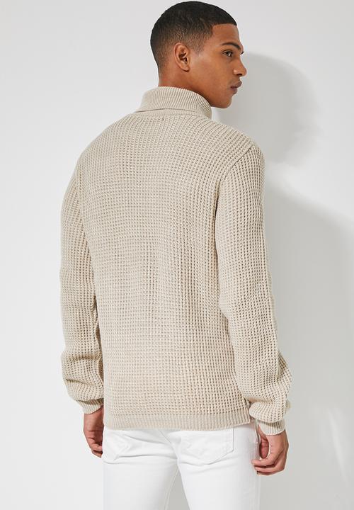 Superbalist - Chunky textured roll neck knit - neutral