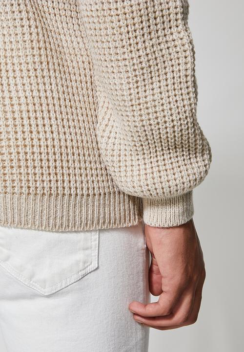 Superbalist - Chunky textured roll neck knit - neutral