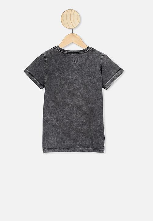 Cotton On - Short sleeve license1 tee - charcoal