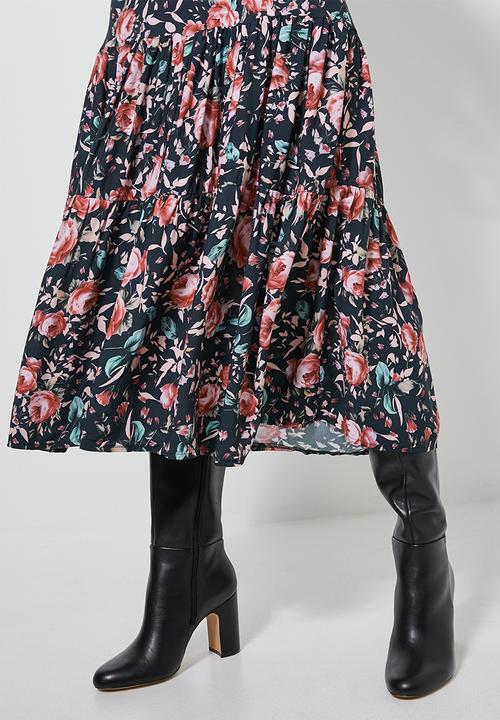 Superbalist - Tiered midi skirt - multi