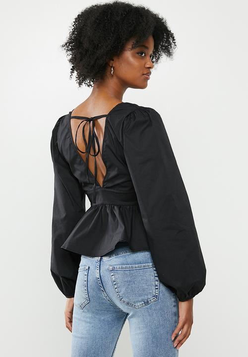 Glamorous - V-neck blouse - black