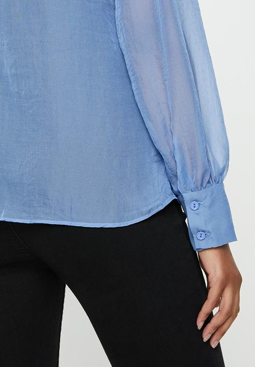 Glamorous - Kitty bow blouse - blue