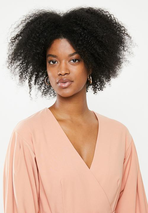 Glamorous - Long sleeve belted dress - neutral