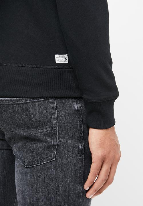 Diesel  - Brandon zip through sweat hoodie - black
