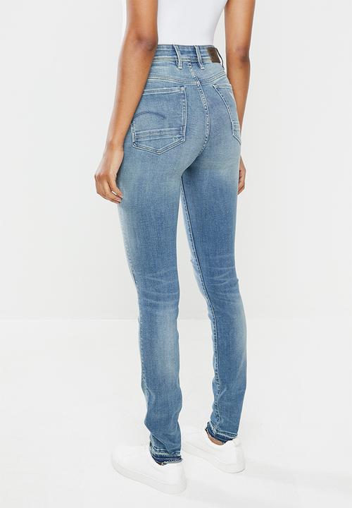 G-STAR - Kafey ultra high ripped skinny - blue