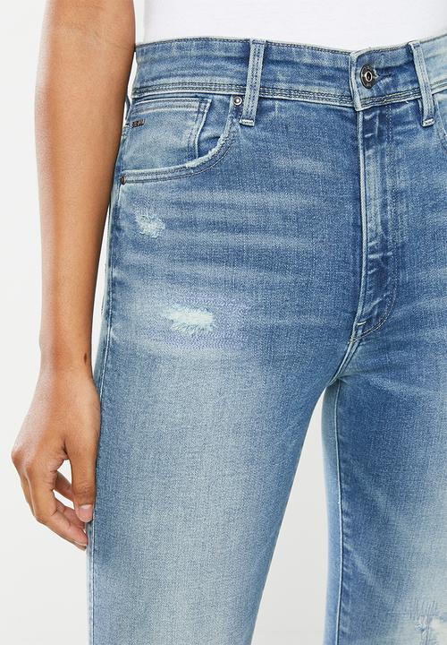 G-STAR - Kafey ultra high ripped skinny - blue