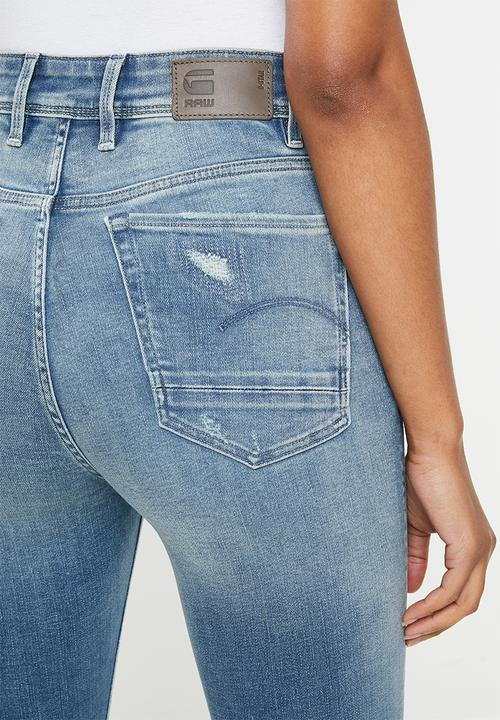 G-STAR - Kafey ultra high ripped skinny - blue