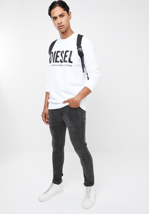 Diesel  - S-gir division logo sweater - white