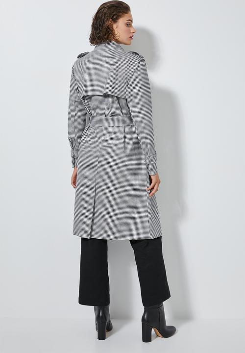 Superbalist - Unlined trench coat - black & white