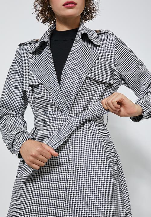 Superbalist - Unlined trench coat - black & white