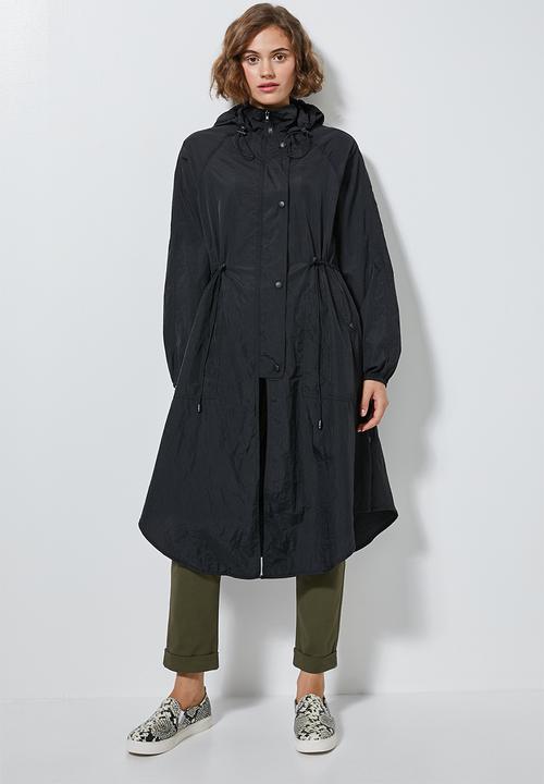 Superbalist - Longer length waterproof anorak - black