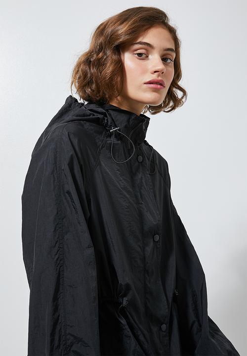 Superbalist - Longer length waterproof anorak - black