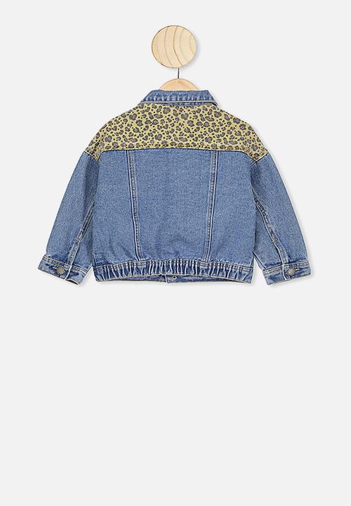 Cotton On - Emmy spliced trucker jacket - blue