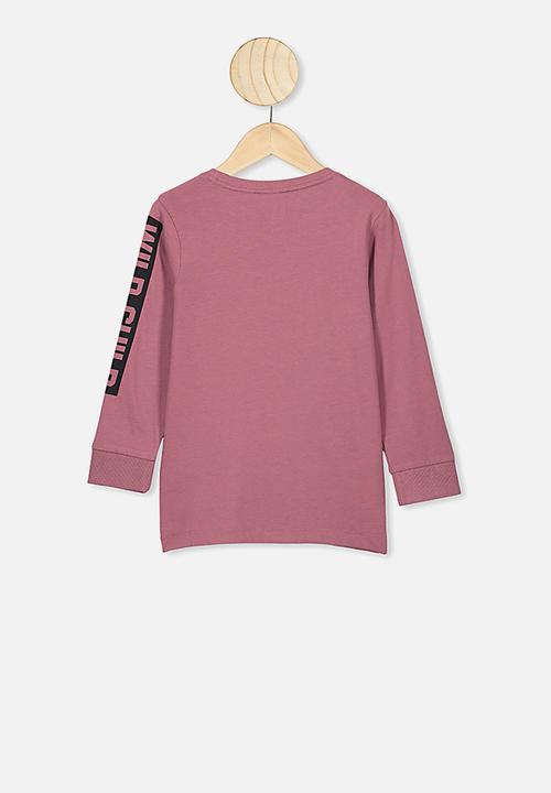 Cotton On - Tom long sleeve tee - pink 