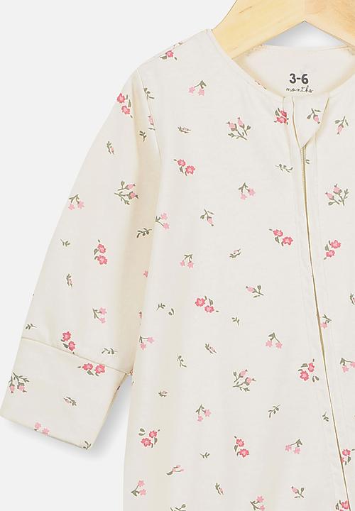 Cotton On - The long sleeve zip romper - cream 