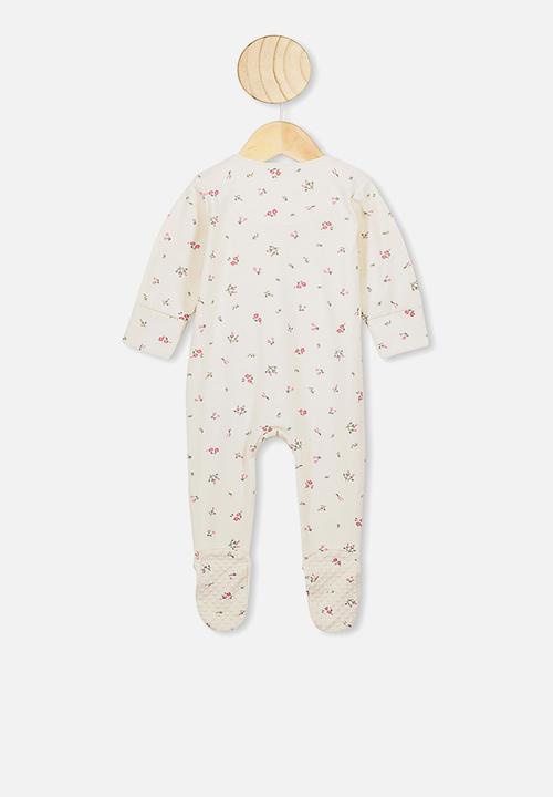 Cotton On - The long sleeve zip romper - cream 