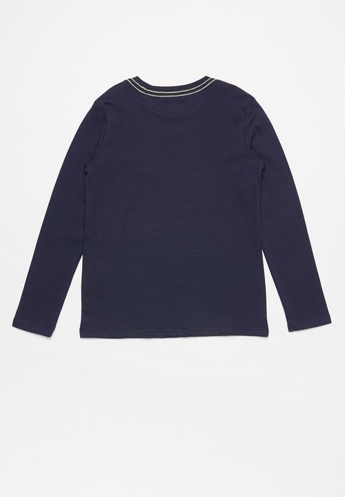 GUESS - Long sleeve guess triangle core tee - navy
