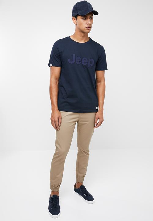 JEEP - Large logo short sleeve tee - navy