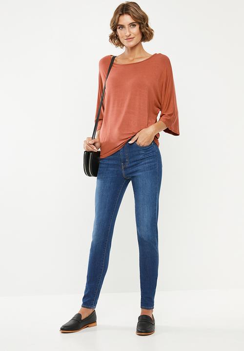 edit - Wide sleeve tee - rust